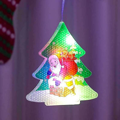 Rideau lumineux de Noël peint, disposition des fêtes, fil recouvert de caoutchouc, lumière d'ambiance
