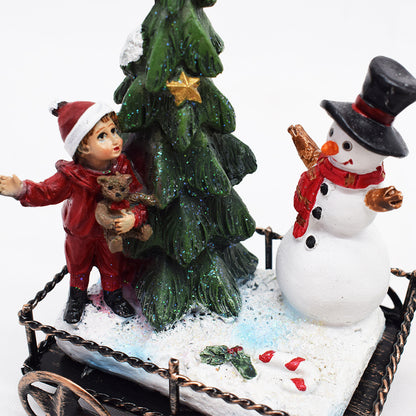Resin Crafts Santa Claus Train Three-piece Set