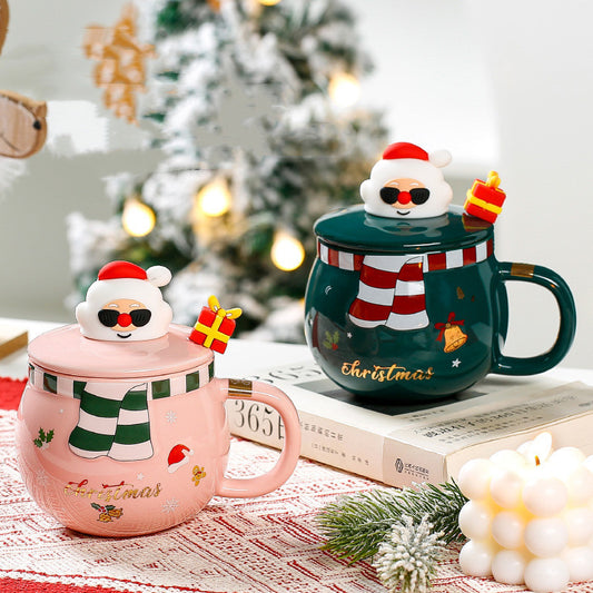 A Home Fashion Simple Christmas Style Ceramic Mug