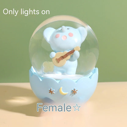 Animal Party Luminous Crystal Ball Music Box