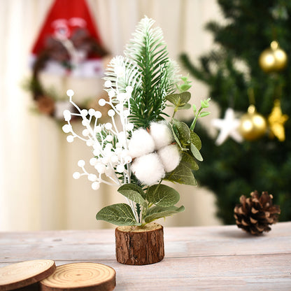Mini décoration de Noël simple pour fenêtre, petit arbre, accessoires de photographie
