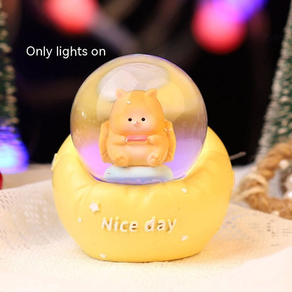 Animal Party Luminous Crystal Ball Music Box