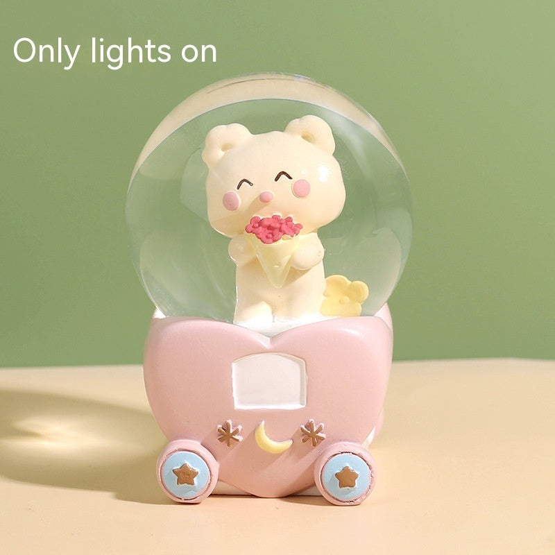 Animal Party Luminous Crystal Ball Music Box