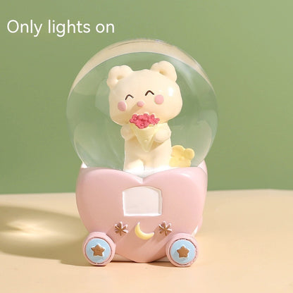 Animal Party Luminous Crystal Ball Music Box