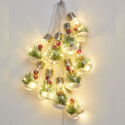 Guirlande lumineuse de Noël à fruits rouges pour l'extérieur