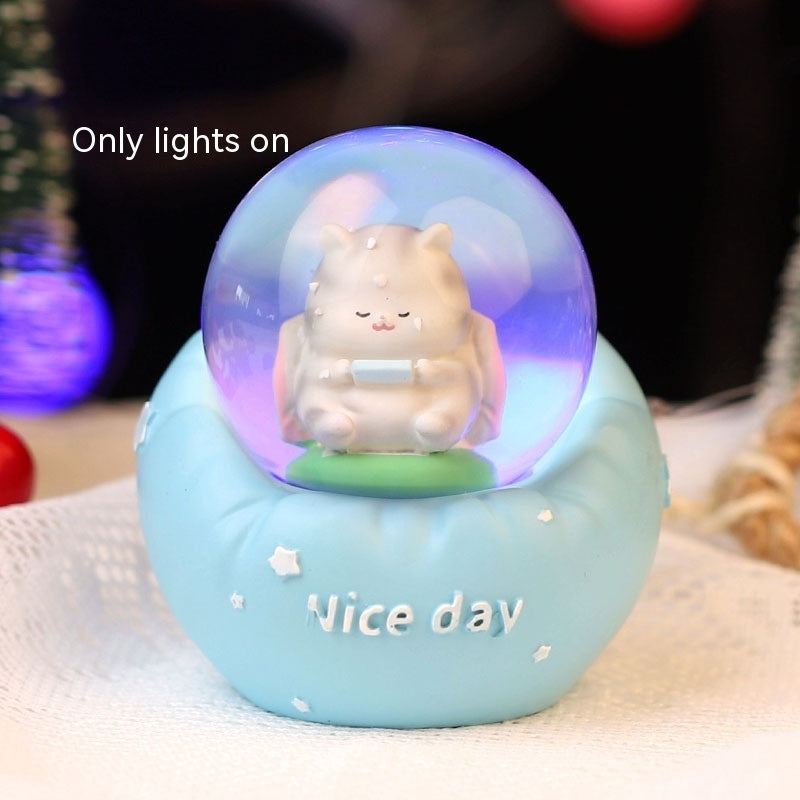 Animal Party Luminous Crystal Ball Music Box