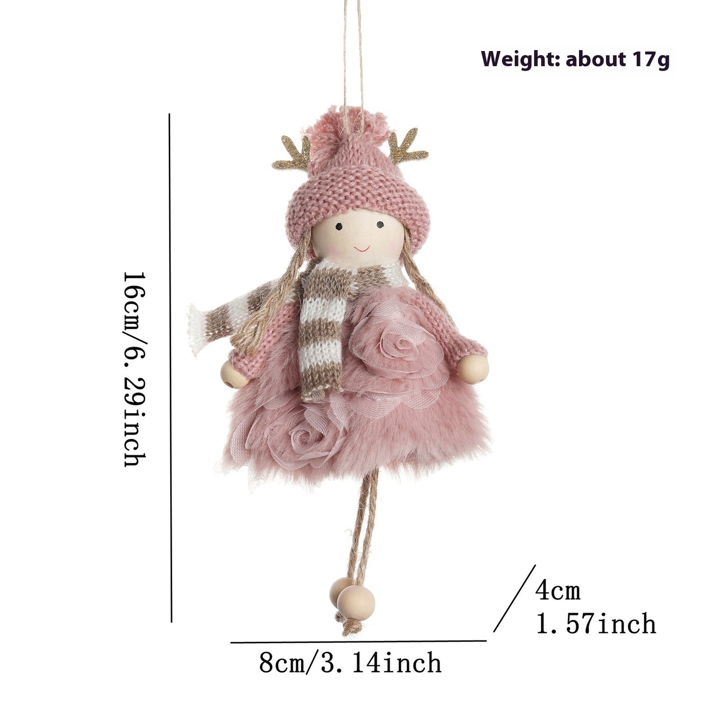 Décorations de Noël Ins Cute Wind Antlers Angel Poupée pour filles